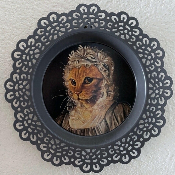 Ikea Thierry Poncelet Victorian Cat Portraits Retired Rare Grannycore - Picture 6 of 8